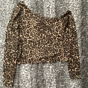 Cotton On Leopard Print Crop Top